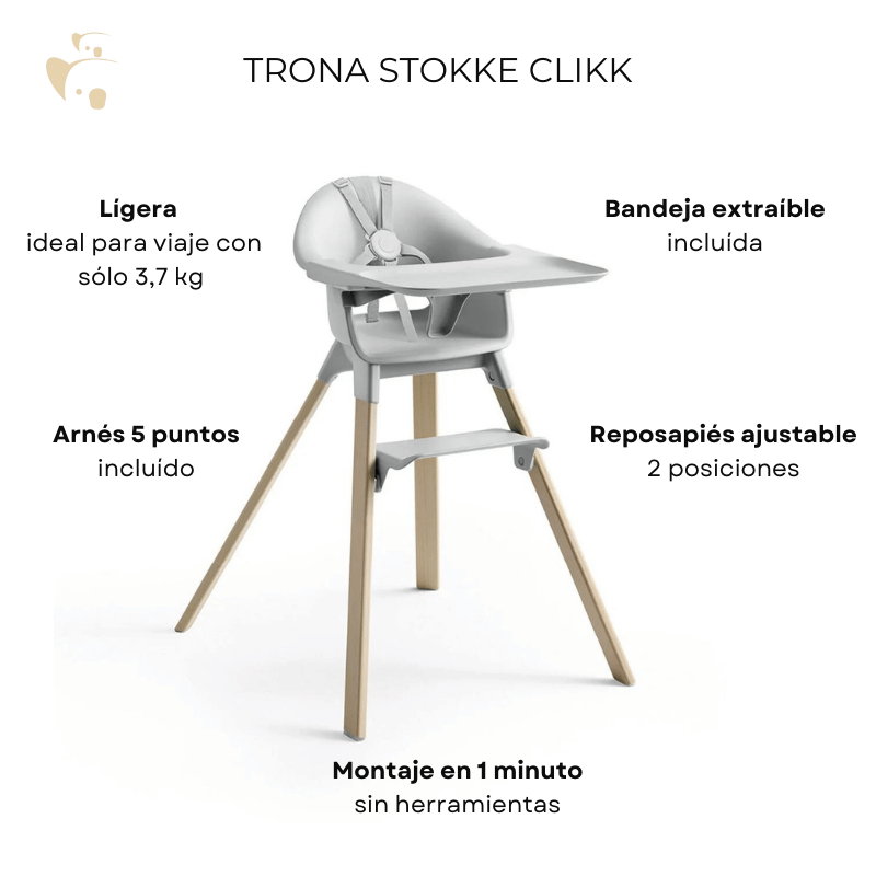 trona stokke Clikk con las caracteristicas detalladas